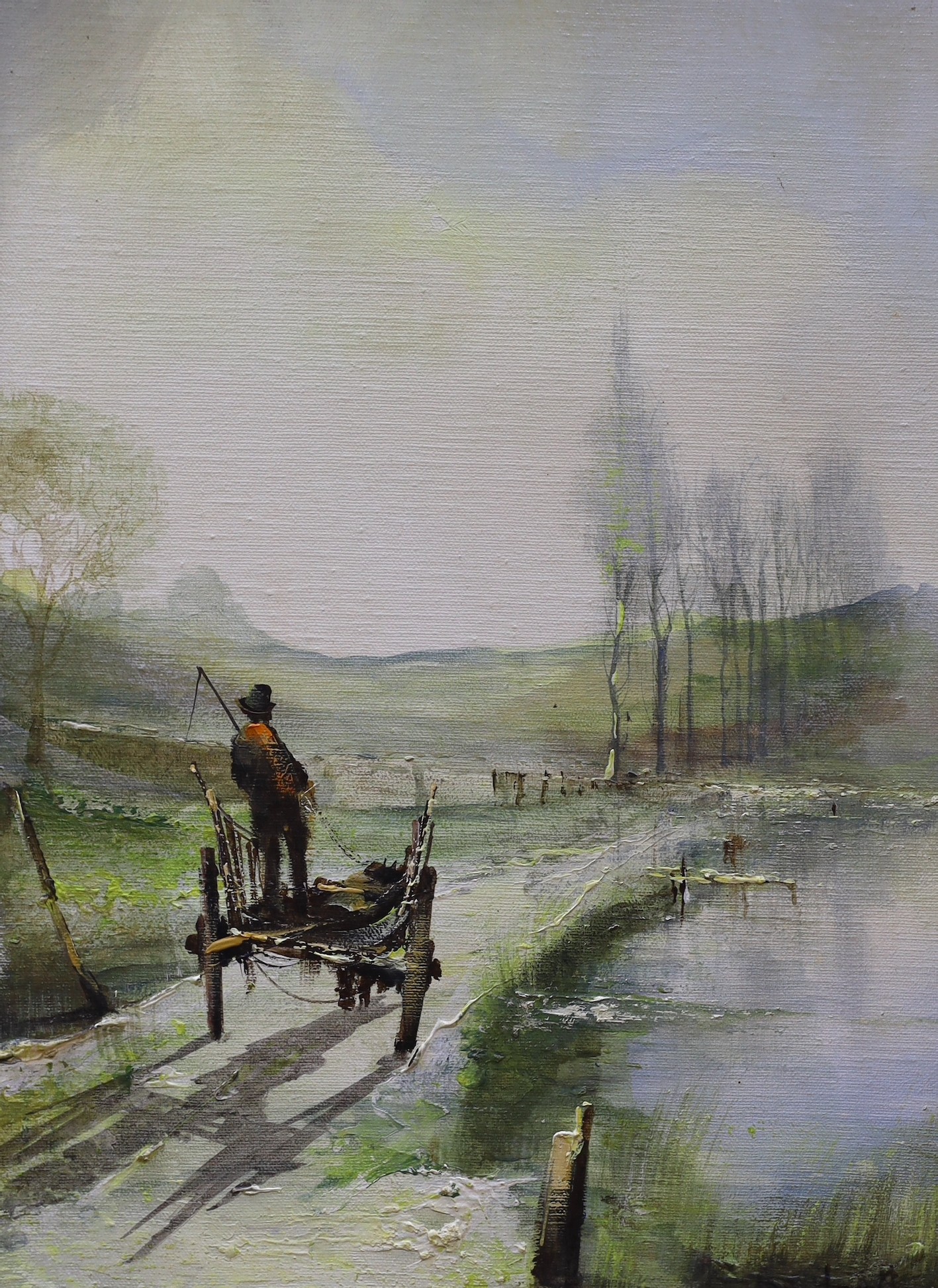Jorge Aguilar-Agon (Spanish 1936-2020) - oils on canvas - The Seasons, a set of four, each signed, framed as one, 82 x 61cms., overall, together with the artist’s exhibition catalogue relating to an exhibition at Harrods